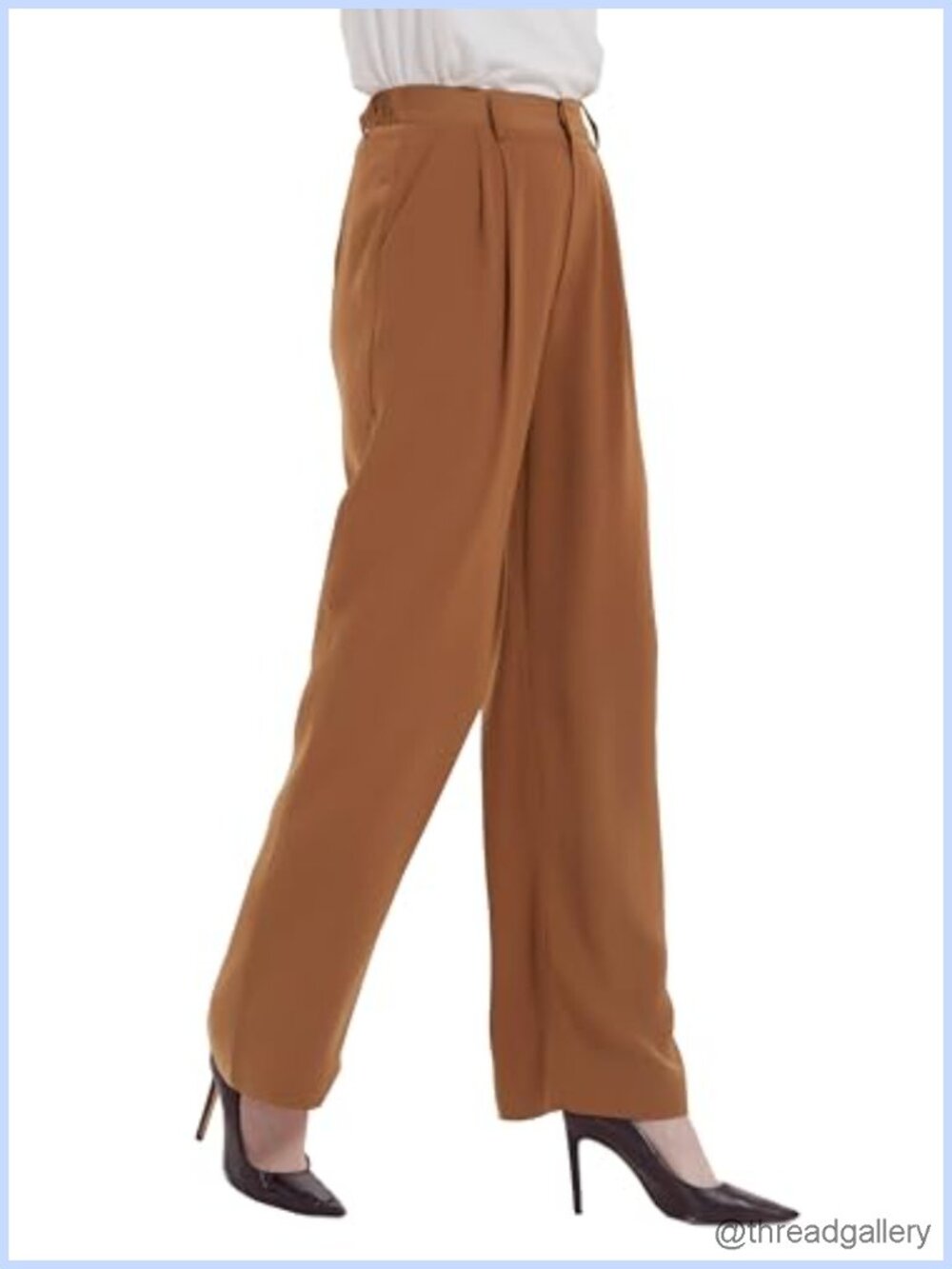 High Waist Straight Leg Wide Leg Dress Pants Business Work Trousers